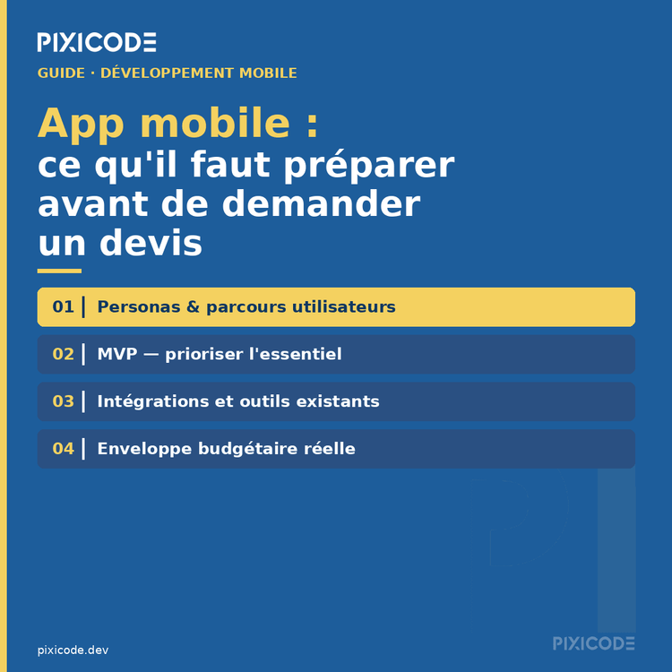 App mobile : ce qu'il faut préparer avant de demander un devis