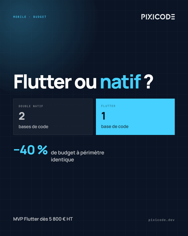 Flutter ou natif : quel impact sur le prix de votre app ?