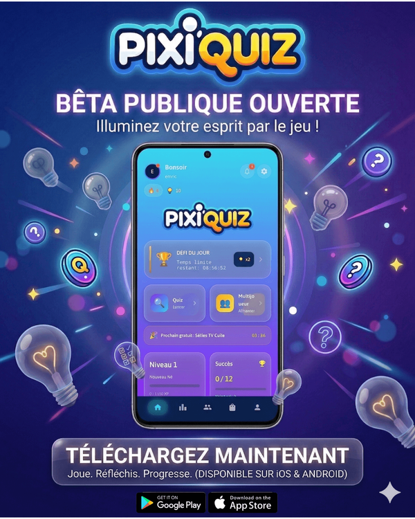 Lancement de la Bêta Publique de PixiQuiz